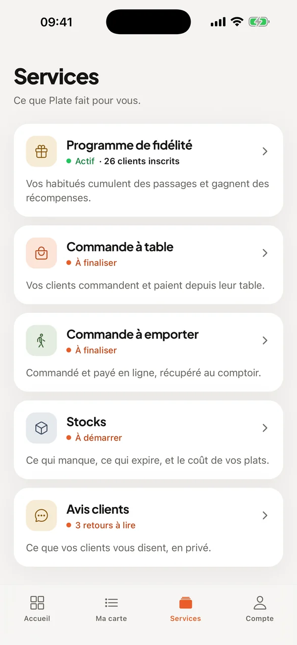 Ouverte d'un bouton.