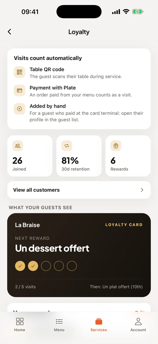 Your guests, in the app.